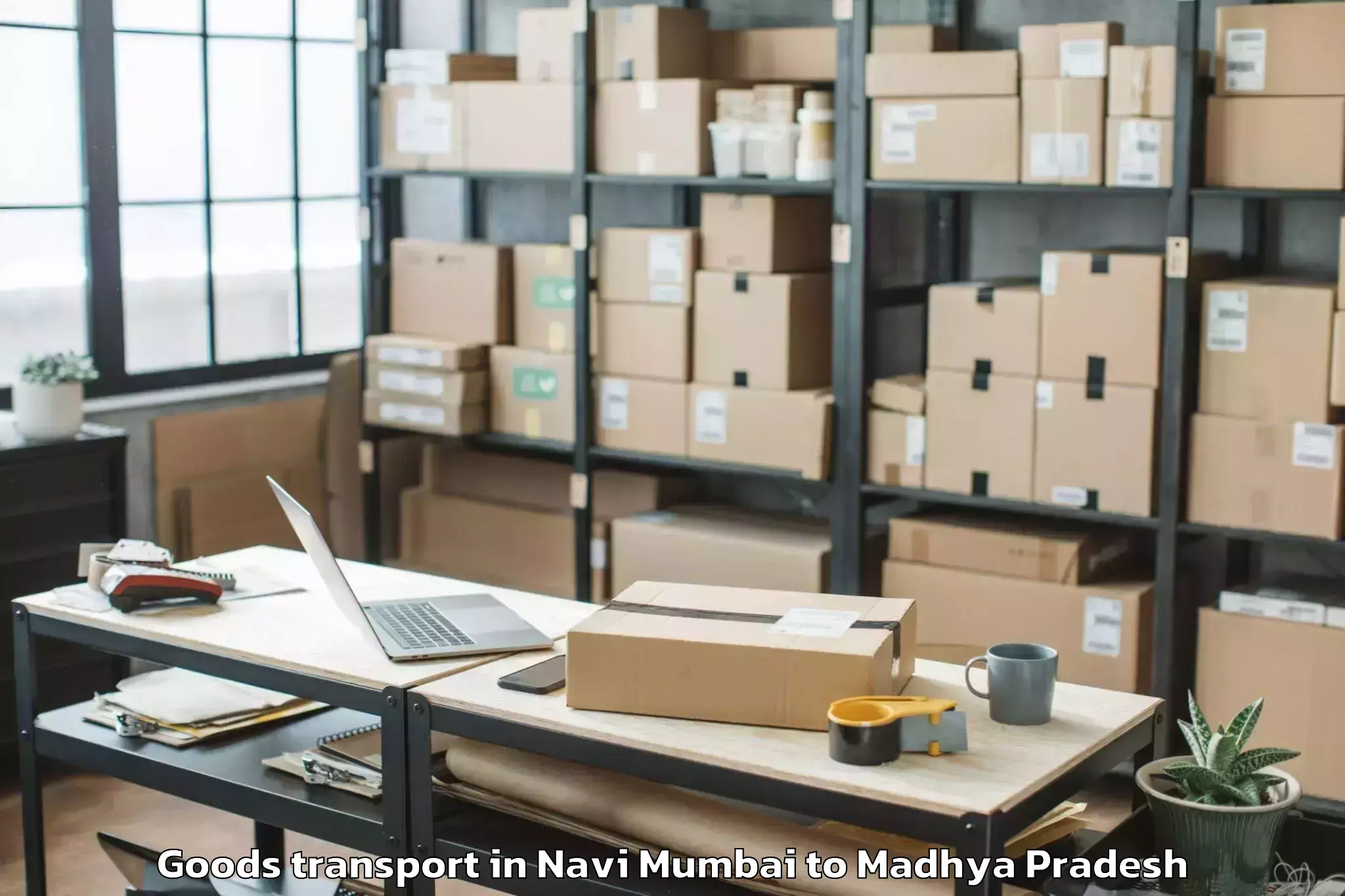 Reliable Navi Mumbai to Raghogarh Goods Transport